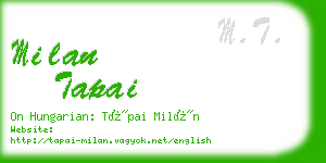 milan tapai business card